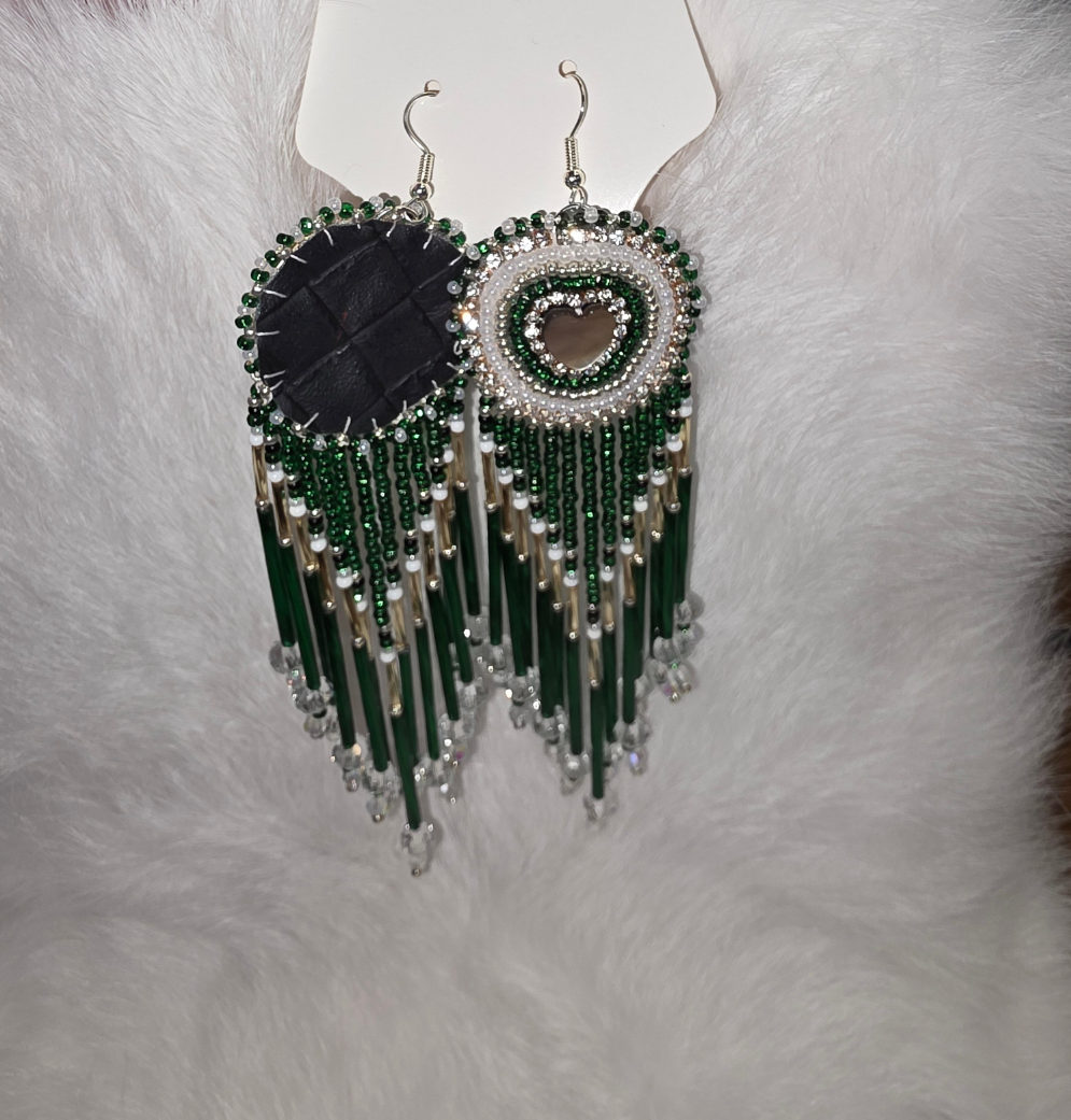 Hand beaded earrings
