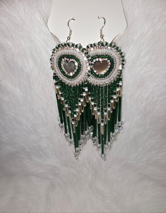 Hand beaded earrings