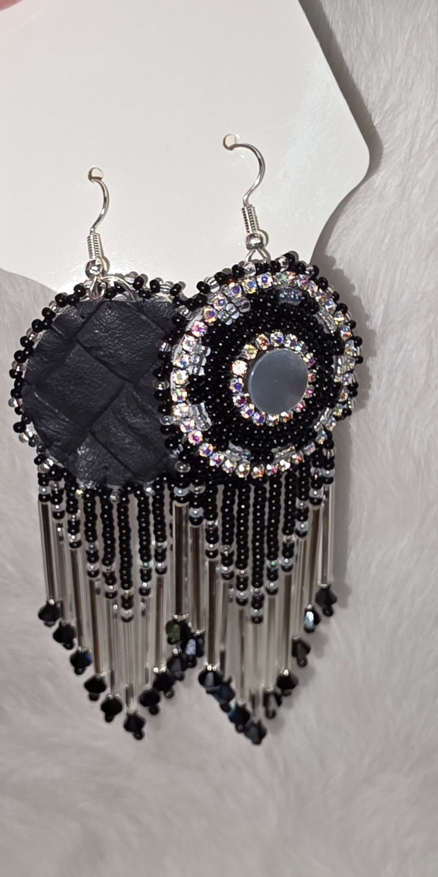 Hand beaded earrings