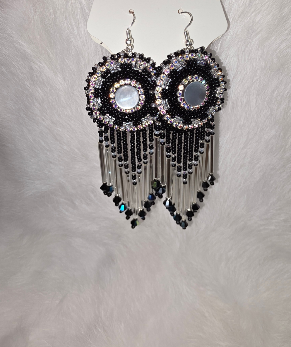 Hand beaded earrings