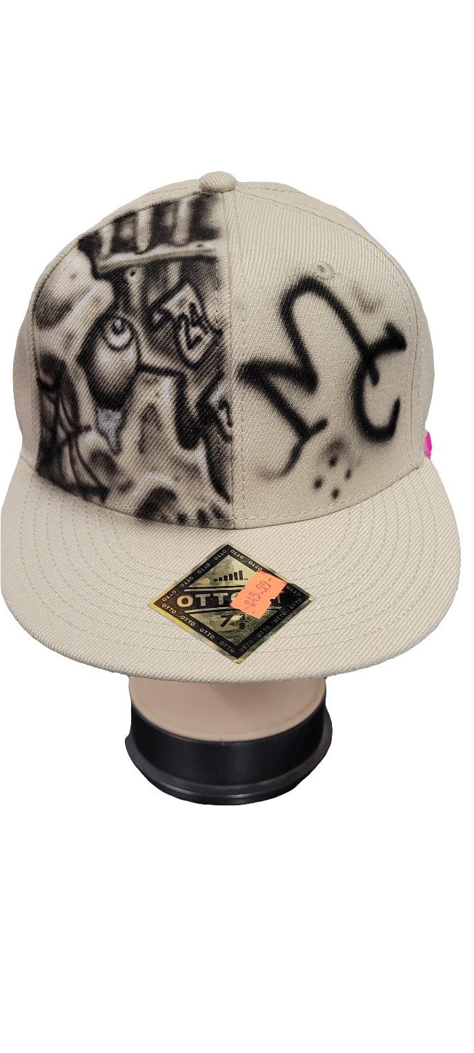 Custom airbrushed Skull & Mendocino County Hat