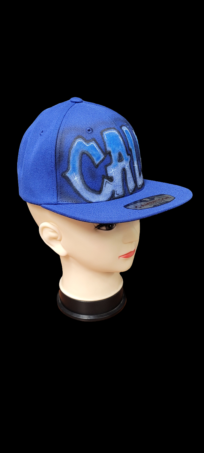 Custom Airbrushed Cali snap back Hat