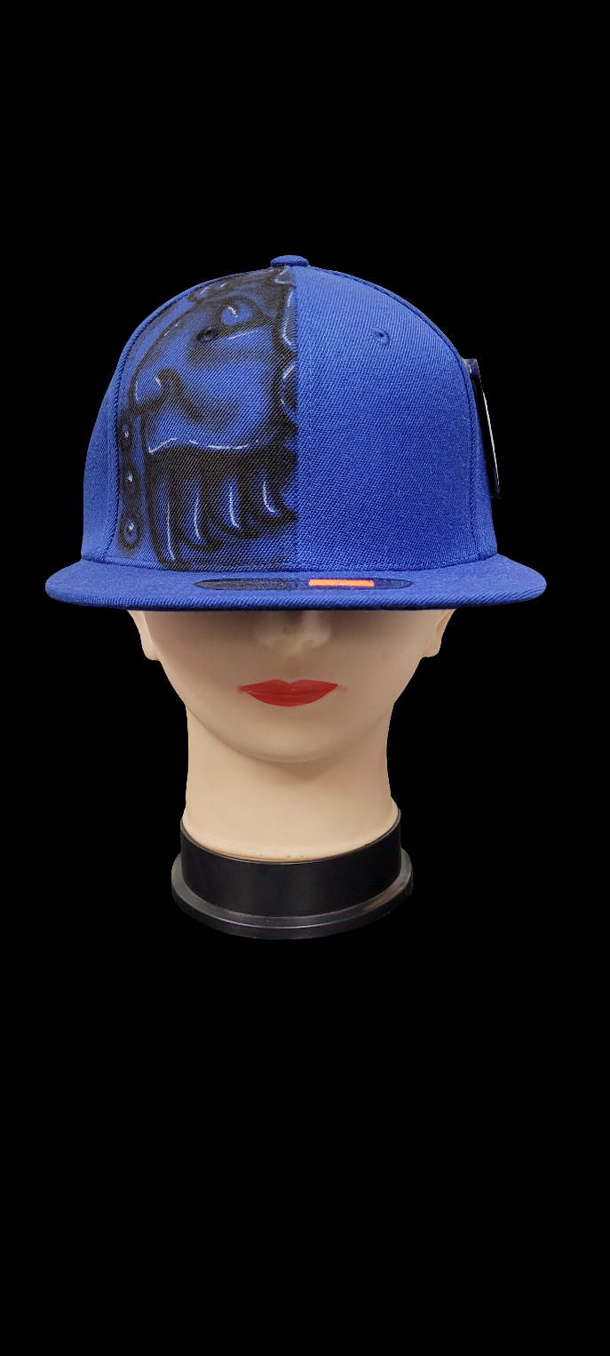 Custom Airbrushed Aztec hieroglyphics hat