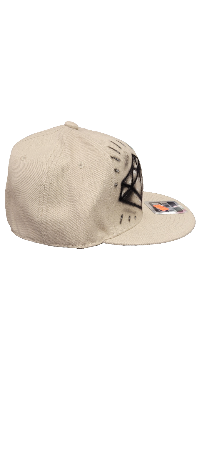 Custom Airbrushed Diamond Fitted hat