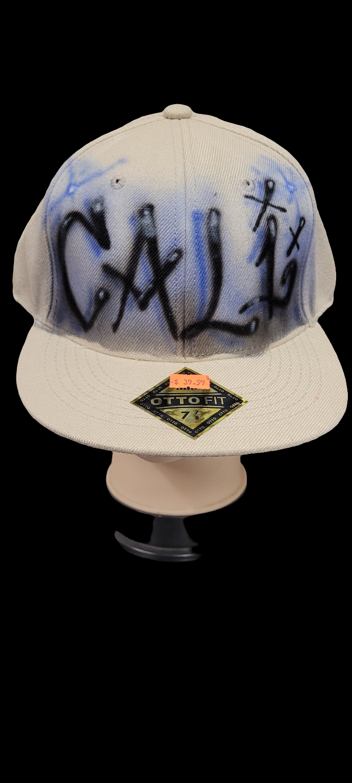 Custom Airbrushed Cali Fitted hat