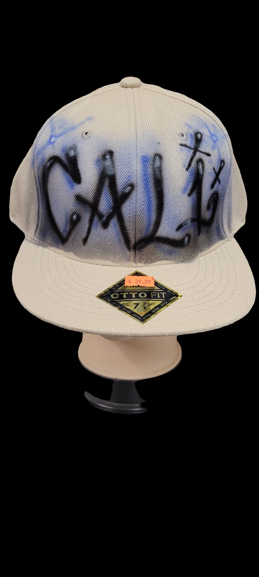 Custom Airbrushed Cali Fitted hat