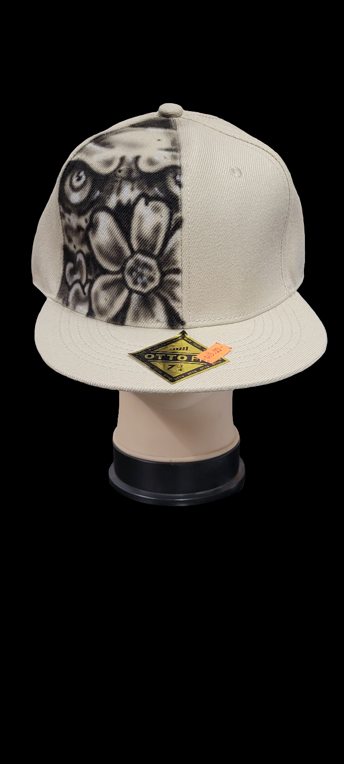 Custom Airbrushed skull & Flower