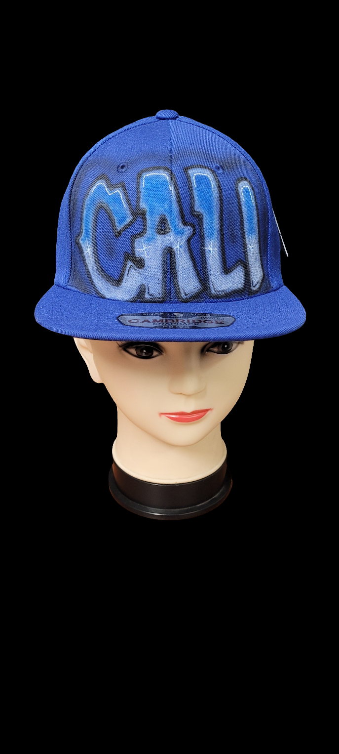 Custom Airbrushed Cali snap back Hat