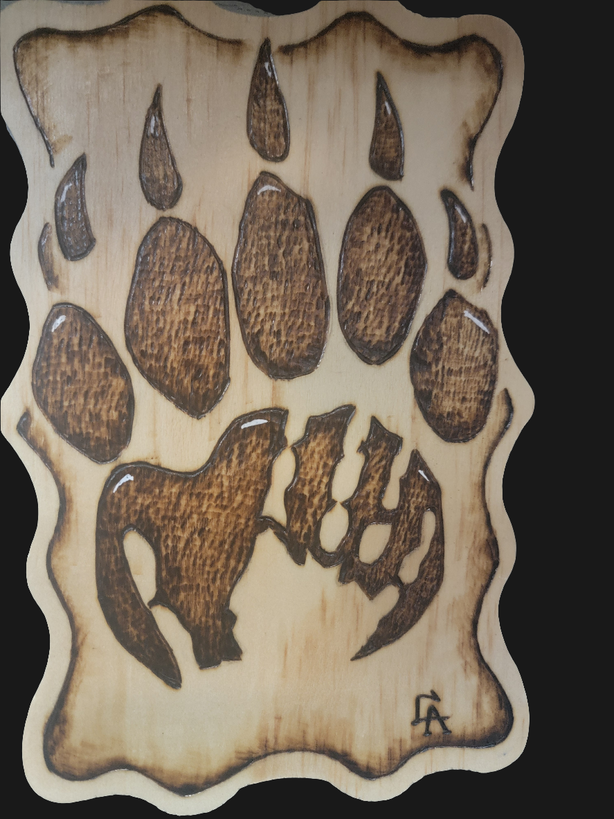 Custom Hand burned wood plaque