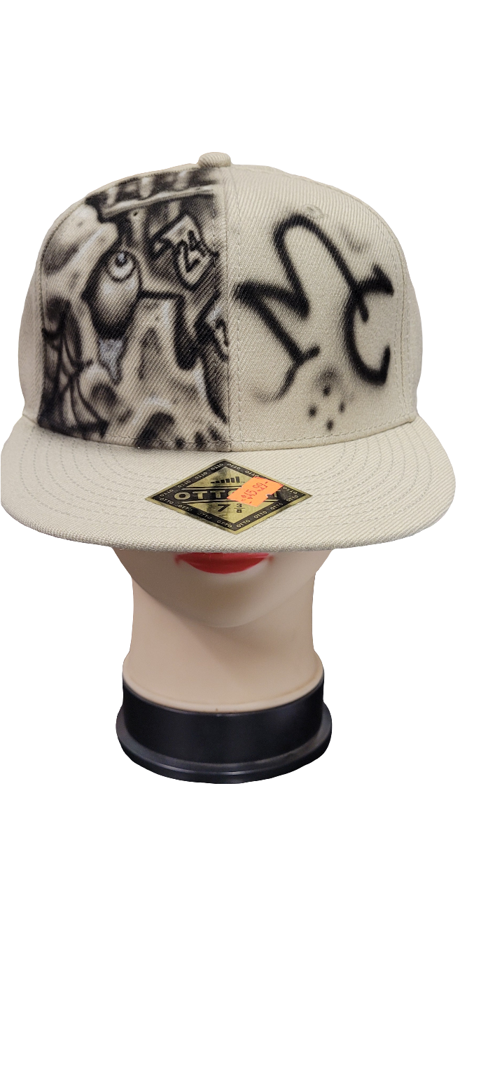 Custom airbrushed Skull & Mendocino County Hat