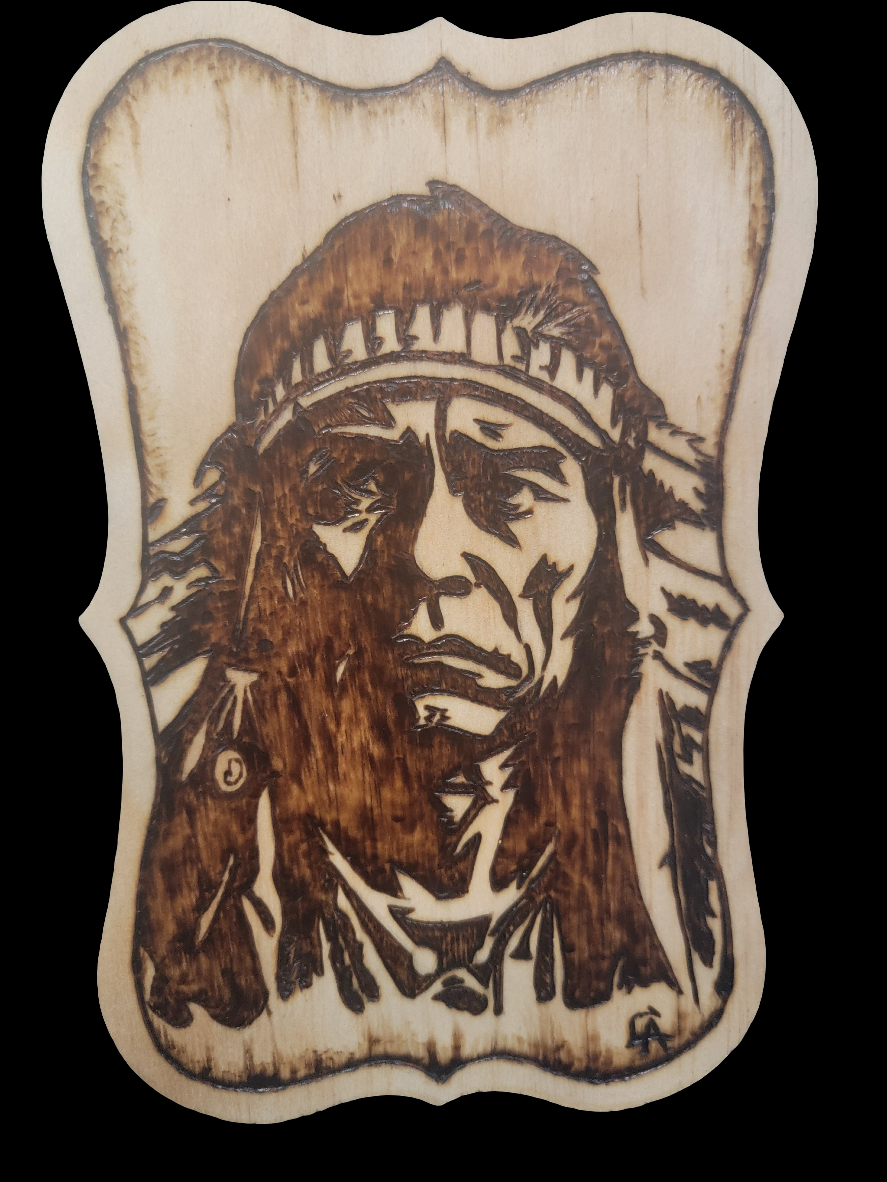 Custom Hand burned wood plaque