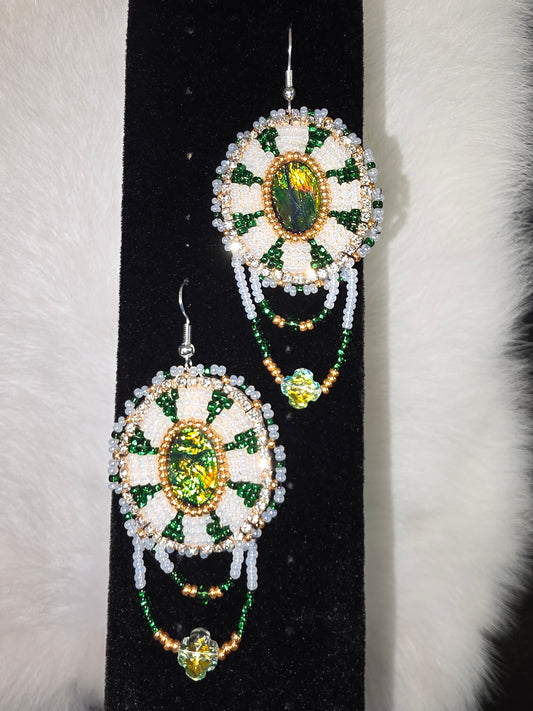 Hand beaded earrings